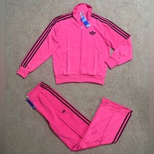 adidas Originals Firebird Womens Tracksuit Lucid Pink Loose Fit New Sz S, M, L